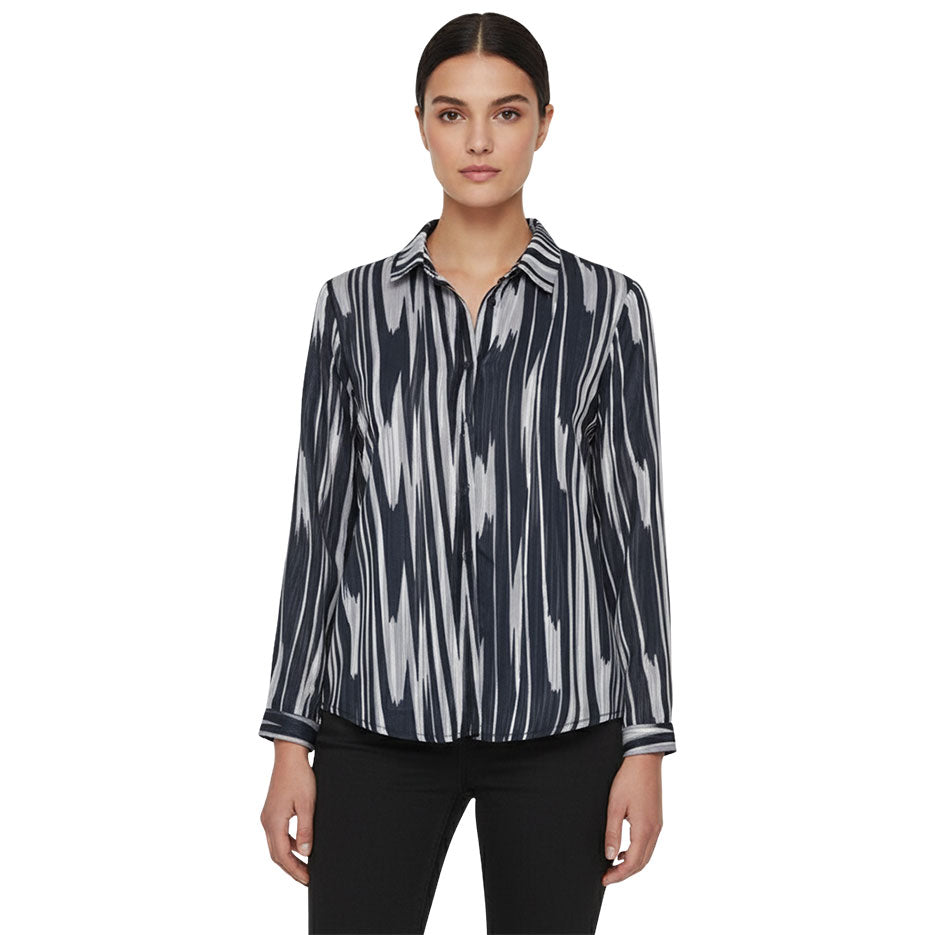 Noir Stripes Blouse