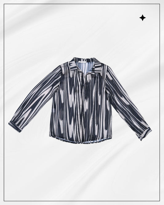 Noir Stripes Blouse