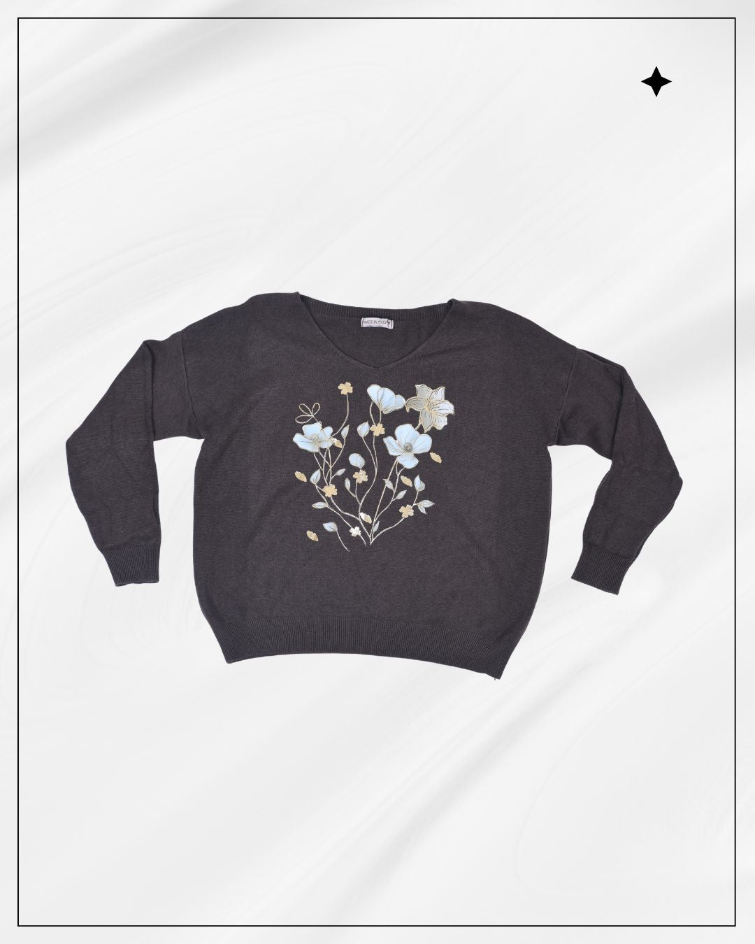 Fleur Noir Sweater